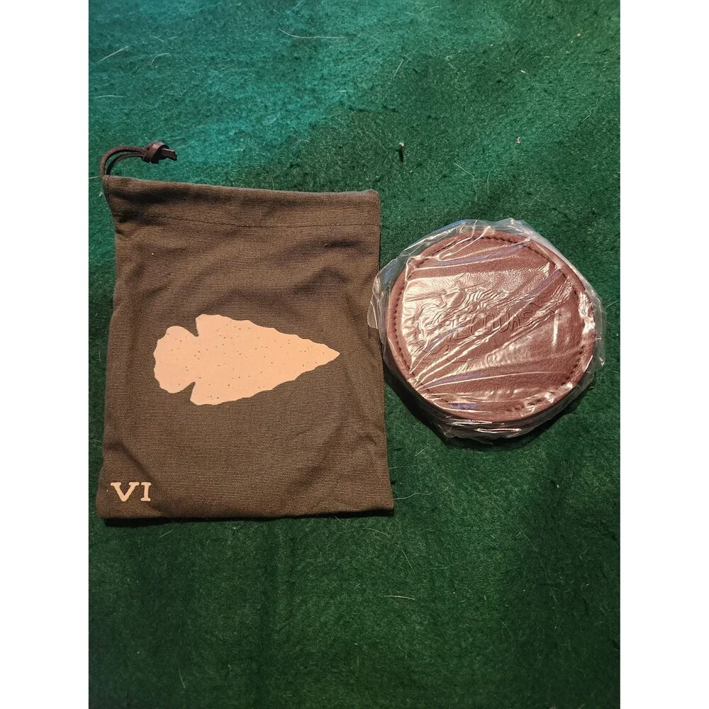 Brand New Tecovas Leather Coasters Set